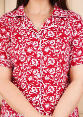 Trendy viscose rayon print night suit for girls & women, comfortable, stylish, easy-to-wash cotton feel, various sizes available